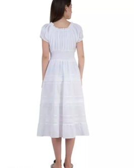 SAAKAA Women’s Cotton Off White One piece Dress