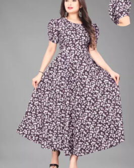 Stylish Comfortable Printed New One piece Dress for women And Girls
